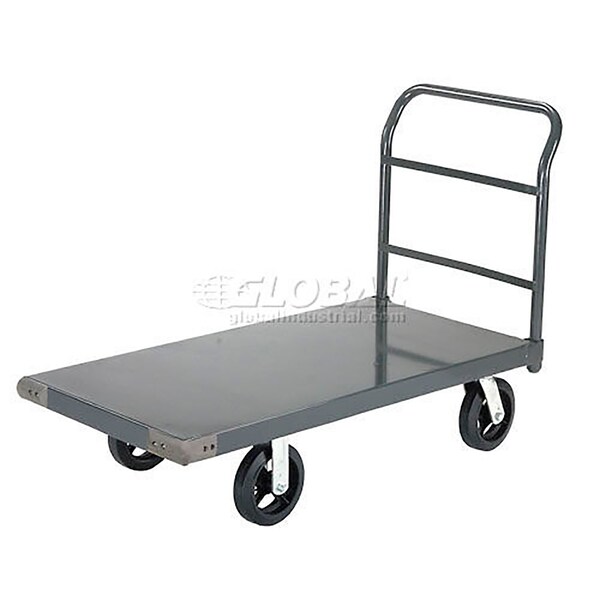 Global Industrial Platform Truck w/Steel Deck, 8 Rubber Casters, 48 x 24, 2400 Lb. Capacity 952132 - main